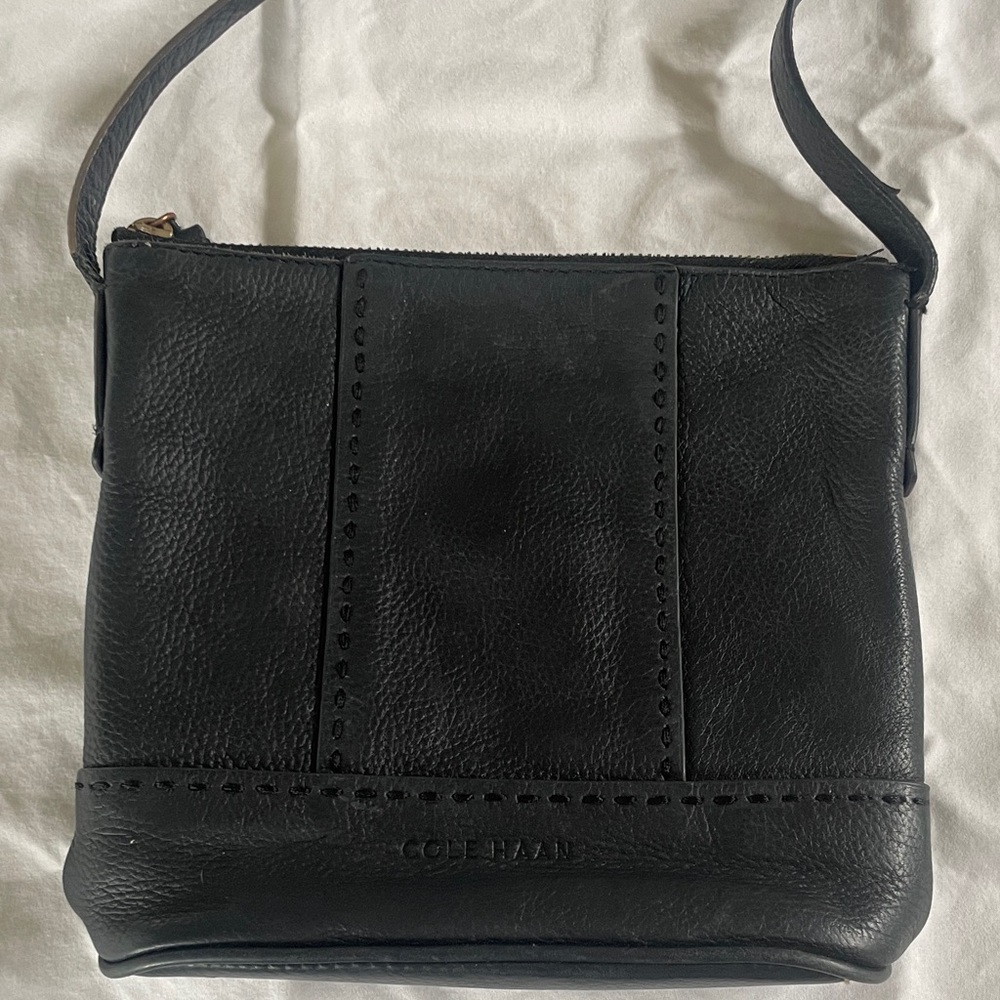 Cole Haan Black Leather Shoulder Crossbody